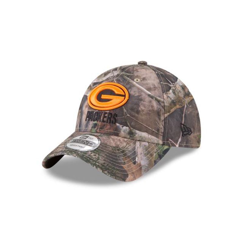 NFL Green Bay Packers True Timber 9Twenty Adjustable (BEJ8403) - Brown New Era Caps